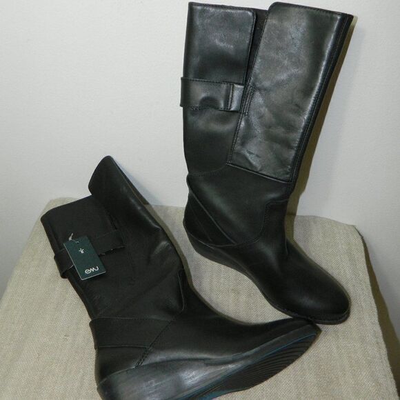 Emu Boots Black Leather Tall Style Allira Boots Size 7 - Picture 9 of 13